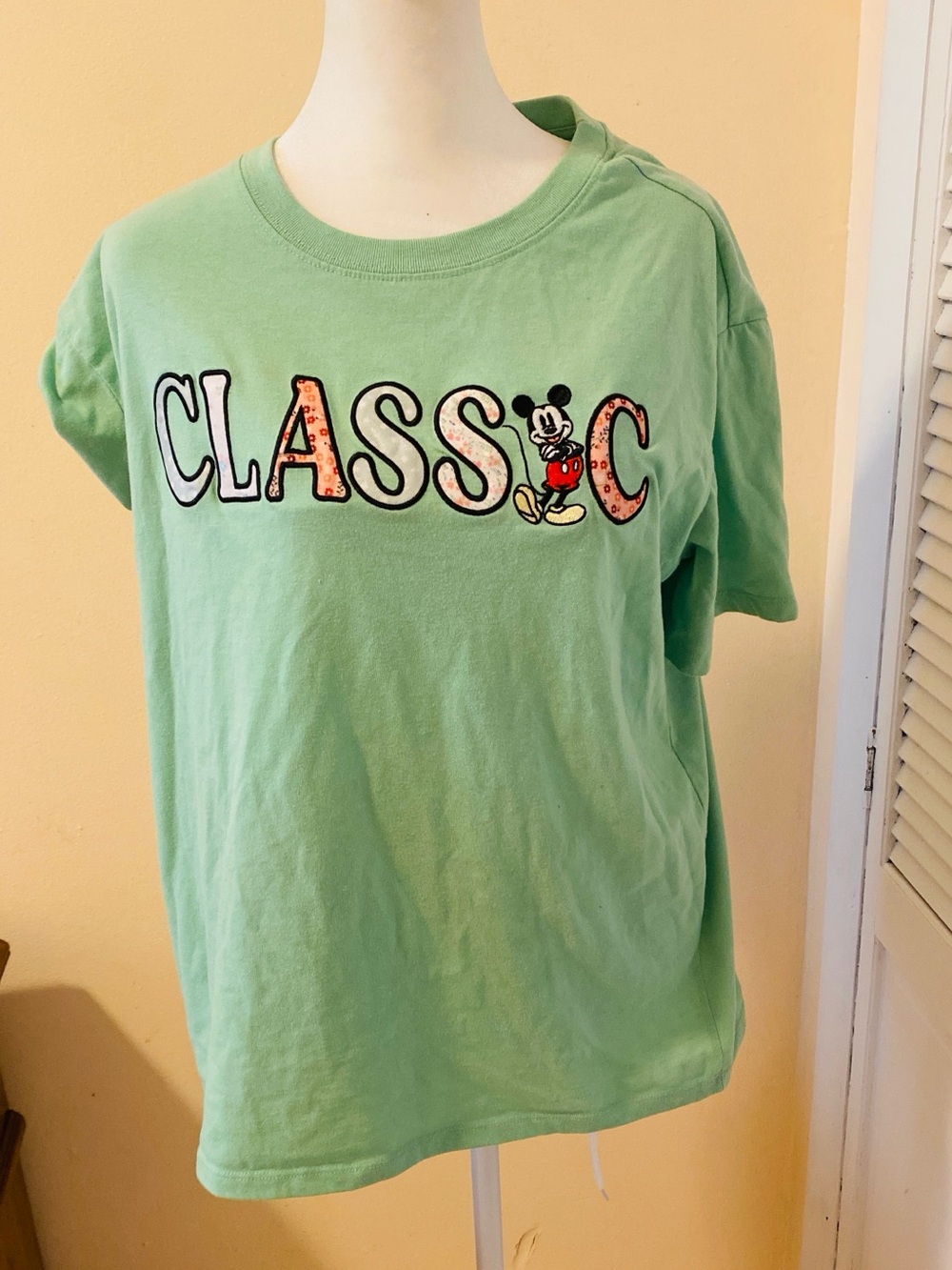 Mickey Mouse embroidered tee size large